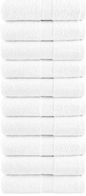 Toalhas de mãos premium SOLUND 10 pcs 30x30 cm 600 g/m2 branco
