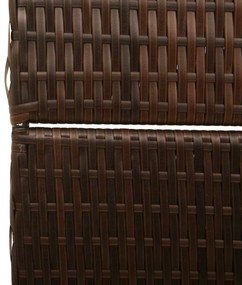Divisória de Ambiente VidaXL 3 Painéis Dobrável Castanho 146x180 cm Po