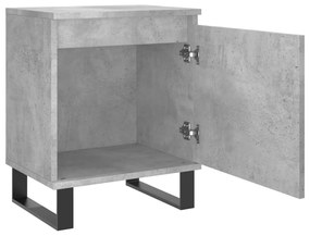 Mesa de cabeceira 40x30x50cm derivados madeira cinzento cimento