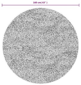 Tapete shaggy de pelo alto PAMPLONA Ø 160 cm antracite
