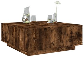 Mesa de centro 100x100x40 cm derivados madeira carvalho fumado
