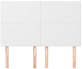 Cabeceira de cama 4 pcs couro artificial 72x5x78/88 cm branco