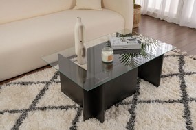 Mesa de Café Vetrino - Preto Madeira - 105x40x65cm