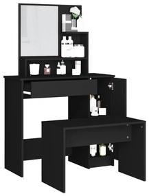 Conjunto de toucador 86,5x35x136 cm preto