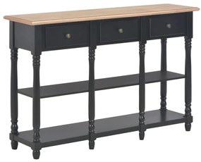 Mesa consola 120x30x76 cm MDF preto