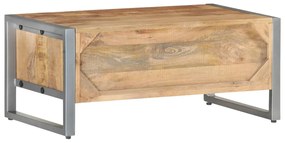 Mesa de centro 95x50x40 cm madeira de mangueira áspera