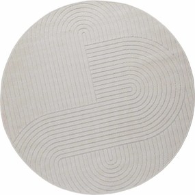 vidaXL Tapetes de área Redondo Creme Ø 120 CM