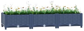 Canteiro elevado 120x40x23 cm polipropileno