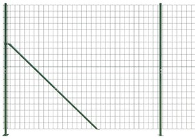 Cerca de malha de arame com flange 2x10 m verde