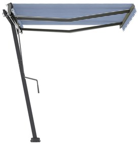 Toldo automático independente 350x250 cm azul e branco