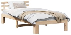 Estrutura de Cama Natural de Madeira de Pinho Natural