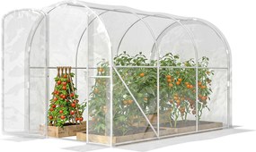 Estufa de jardim tipo túnel 3 x 2 x 2 m (6 m²) com porta articulada e lona de PE de 150 g/m² para legumes, plantas e flores
