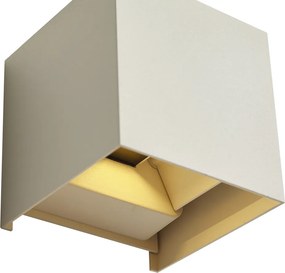 Candeeiro de Parede Exterior Moderno Bege Incl. LED 2 Luzes IP54 - Edwin