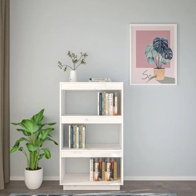 Estante/divisória 60x35x103 cm pinho maciço branco