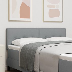 Cabeceira LED vidaXL Estofada com Botões Cinza Claro 72 cm Tecido