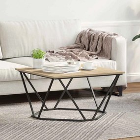 Mesa de Centro Carvalho Sonoma 80x80x45 cm Madeira de engenharia