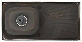 Lava-louça cozinha + escorredor aço inox prateado