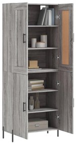 Armário alto 69,5x34x180 cm derivados de madeira sonoma cinza
