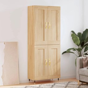 vidaXL Armário alto 69,5x34x180 cm derivados de madeira cor sonoma