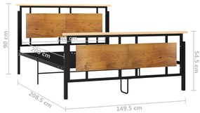 Estrutura de cama 140x200 cm metal