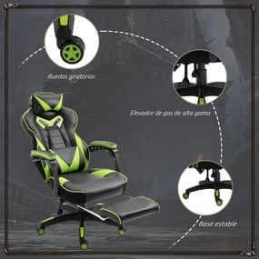 Vinsetto Cadeira de escritorio gaming ergonômica Altura ajustável Recl