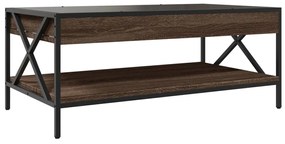 Mesa de centro luzes LED Infinity 90x50x38 cm carvalho castanho