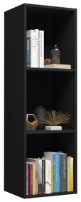 Estante/móvel de TV 36x30x114 cm contraplacado preto