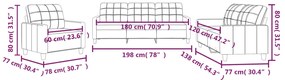 3 pcs conjunto sofás c/ almofadões couro artificial cappuccino