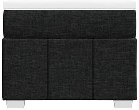 Cama com molas/colchão 100x200 cm tecido preto