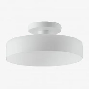 Luminária De Teto De Vidro Jaxal Branco & Ø35 Cm - Sklum