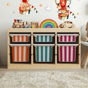 Autocolante para caixa IKEA TROFAST - Riscas distintivas