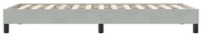 Box Cama primavera sem Colchão Cinzento Claro 90x210 cm Veludo