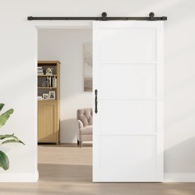 Porta Deslizante vidaXL com Conjunto de Ferragens Brancas 93x211 cm de