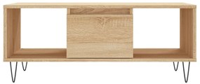 Mesa de centro 90x50x36,5 cm derivados madeira carvalho sonoma