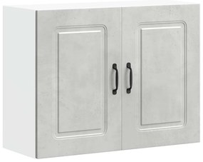 vidaXL Armário de parede cozinha Kalmar betão madeira projetada cinza