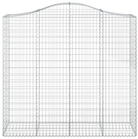 Cestos gabião arqueados 10 pcs 200x50x180/200 ferro galvanizado