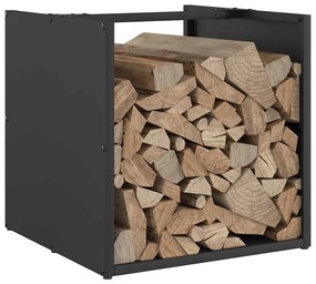 Suporte para lenha 40x40x40 cm aço laminado a frio preto