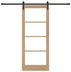 Porta Deslizante vidaXL com Conjunto de Hardware 'ORKDAL'83x202 cm