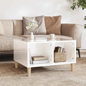 Mesa de centro 60x50x36,5 cm derivados madeira branco brilhante