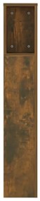 Armário de cabeceira 140x18,5x104,5 cm cor carvalho fumado
