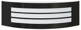 Arandela de parede 2 pcs Preta Aço Inoxidável IP44
