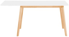 Mesa de jantar extensível 120/155 x 80 cm branca MEDIO Beliani
