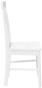 Cadeiras de jantar 2 pcs madeira de seringueira maciça branco