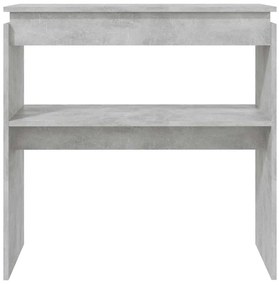 Mesa consola 80x30x80 cm derivados de madeira cinzento cimento