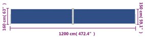 Toldo lateral retrátil 160x1200 cm azul