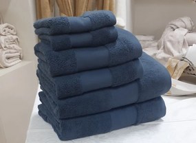 30x50 cm  - DeVilla 100% algodão 530 gr./m2: 1 Toalha 30x50 cm  Azul marinho