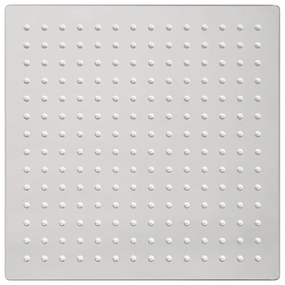 Cabeça de chuveiro quadrada em aço inoxidável 304 25x25 cm