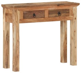 Mesa consola 90,5x30x75 cm madeira acácia e recuperada maciças