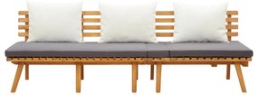 Banco de jardim 200x65 cm madeira de acácia maciça