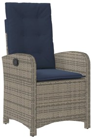 9 pcs conjunto de jantar p/ jardim com almofadões vime PE bege